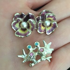 Set of Three Miniature Brooch Pins